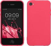 kwmobile telefoonhoesje geschikt voor Apple iPhone 4 / 4S - Hoesje voor smartphone - Back cover in neon roze