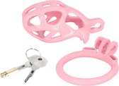 The Feminizer - Chastity cage - Penis kooi - Kuisheidsgordel - Pink/Small