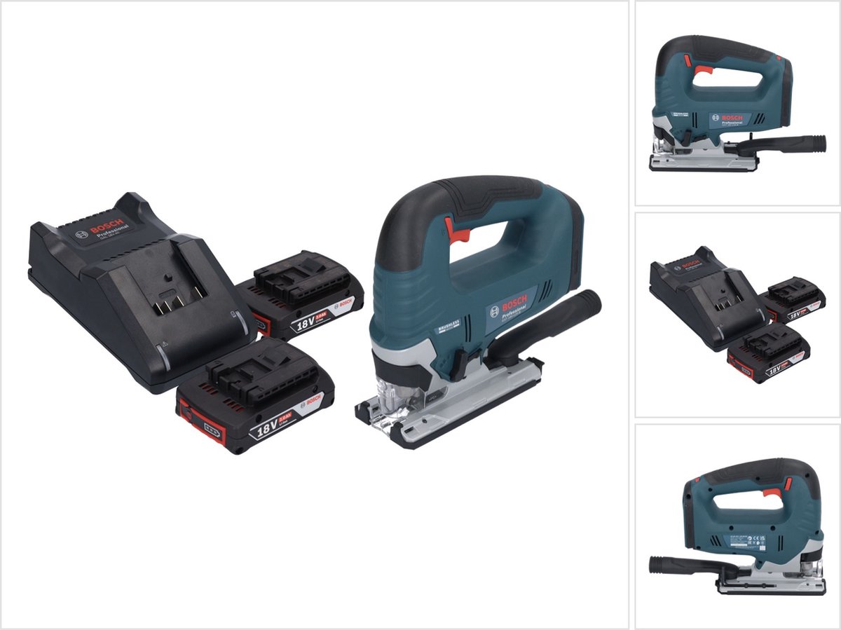 Bosch GST 18V-125 B Professional accu-decoupeerzaag 18 V 125 mm borstelloos + 2x accu 2,0 Ah + oplader