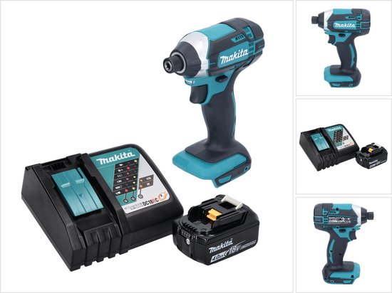 Makita DTD152Z+BL1840B+DC18RC Visseuse à chocs + 1 batterie 18V 4Ah Li-ion + chargeur DC18RC
