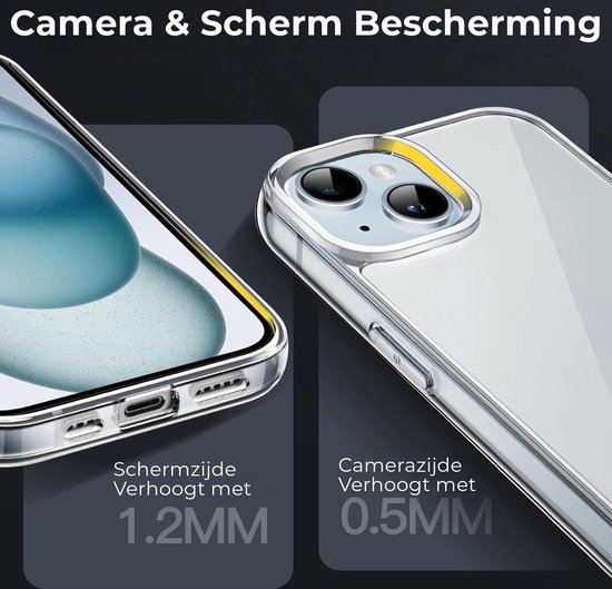 Coque transparente iPhone 15 Plus - Coque transparente UltraHD - Compatible MagSafe - Convient pour Apple iPhone 15 Plus