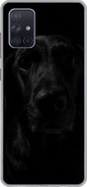 Geschikt voor Samsung Galaxy A51 5G hoesje - Hond - Huisdier - Zwart - Siliconen Telefoonhoesje