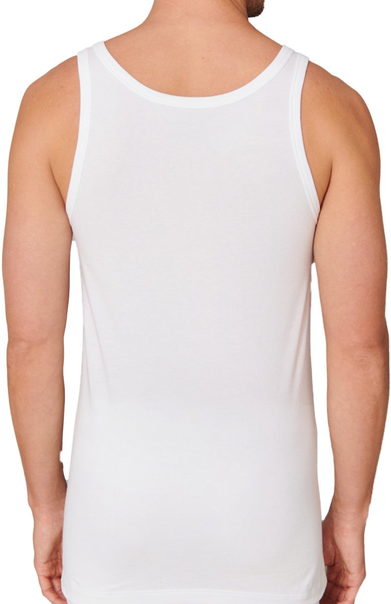 Heren onderhemd 100% katoen - mannen singlet wit, M3000 - 4XL