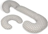 Zwangerschapskussens | C-vorm 235 cm incl. voedingskussen | | Grijs met witte sterren