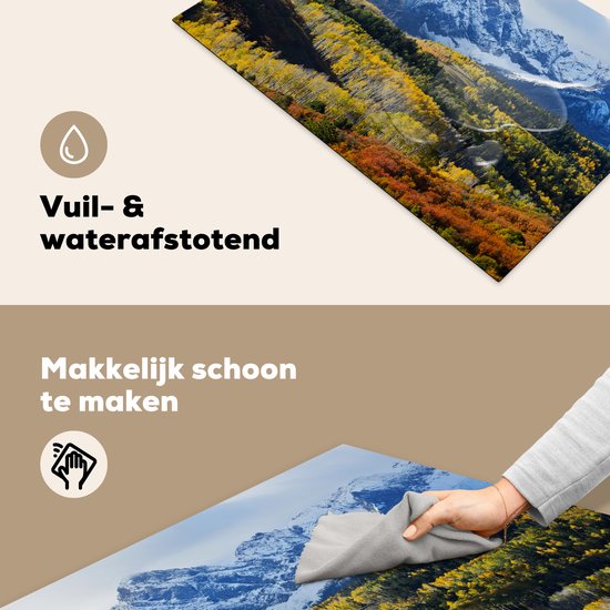 KitchenYeah® Inductie beschermer 80.2x52.2 cm - Berglandschap in Colorado - Kookplaataccessoires - Afdekplaat voor kookplaat - Inductiebeschermer - Inductiemat - Inductieplaat mat