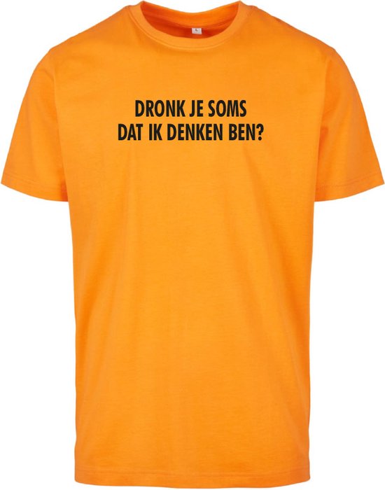 EK kleding - t-shirt oranje 3XL - Dronk je soms dat ik denken ben - soBAD.| Oranje shirt dames | Oranje shirt heren | Oranje | EK | Voetbal | Nederland