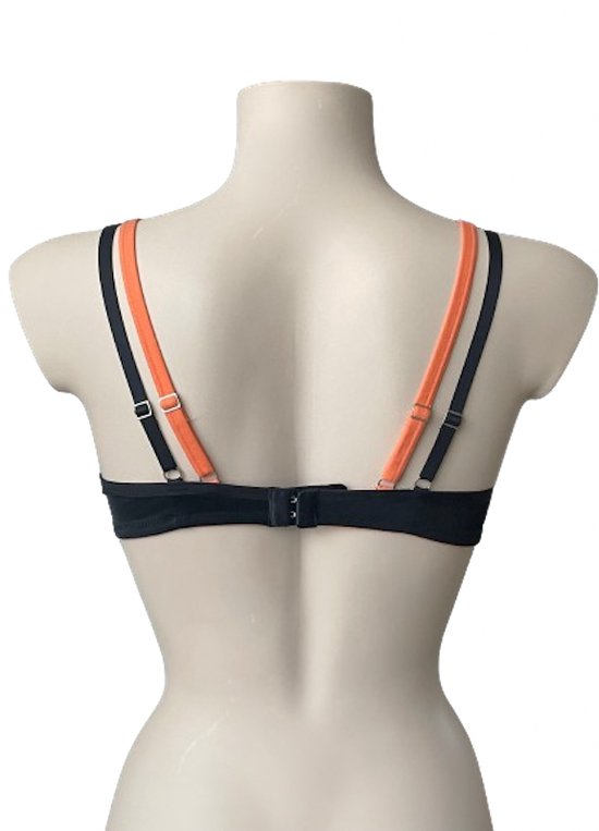 Sapph - Messing - BH - zwart met oranje bandjes - maat 80A - Sapph