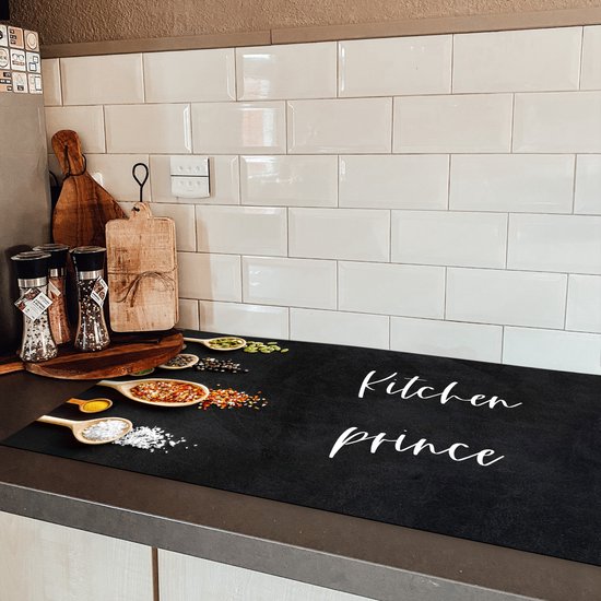 KitchenYeah® Inductie beschermer 90x52 cm - Kitchen prince - Quotes - Spreuken - Mannen - Kookaccessoires - Kookplaataccessoires - Afdekplaat voor kookplaat - Inductiebeschermer - Inductiemat - Inductieplaat mat
