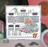 3D Cutting Sheet - Yvonne Creations - Back to the fifties - Drive-In 10 stuks