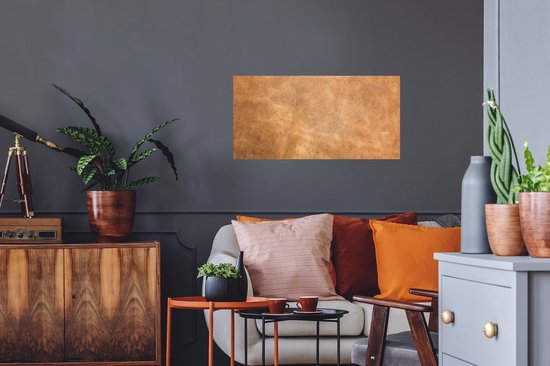 Stickers Stickers muraux - Structure en cuir marron clair - 80x40 cm - Film adhésif