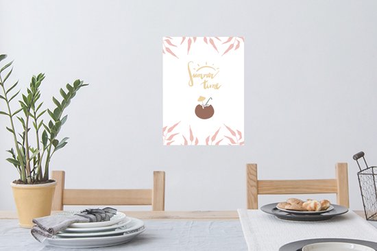 Stickers muraux - Film autocollant - Été - Citation - Cocktail - 30x40 cm - Film adhésif - Stickers muraux Chambre d'enfant - Papier peint autocollant