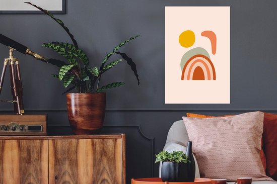 Stickers muraux - Soleil - Pastel - Été - 40x60 cm - Film adhésif