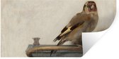 Muurstickers - Sticker Folie - Het puttertje - Carel Fabritius - 120x60 cm - Plakfolie - Muurstickers Kinderkamer - Zelfklevend Behang - Zelfklevend behangpapier - Stickerfolie