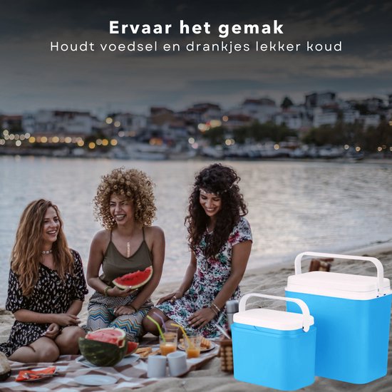 Cheqo® Koelbox Set - Koelboxen - 2 Stuks - 10L & 24L - 26x18x31cm & 39x24x39cm van Cheqo — afbeelding 2