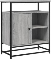 vidaXL - Dressoir - 69x35x80 - cm - bewerkt - hout - grijs - sonoma - eikenkleurig