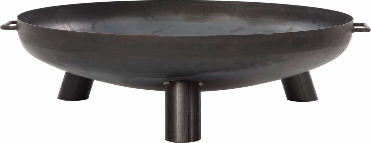 RedFire – Salo – Grijs - Staal – Vuurschaal – Fire Pit – Stevig staal – Diameter 80cm - Industrieel – Terrasverwarming – Sfeerhaard – Handvaten