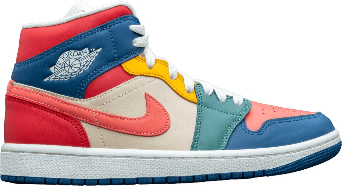 multi color mid jordan 1