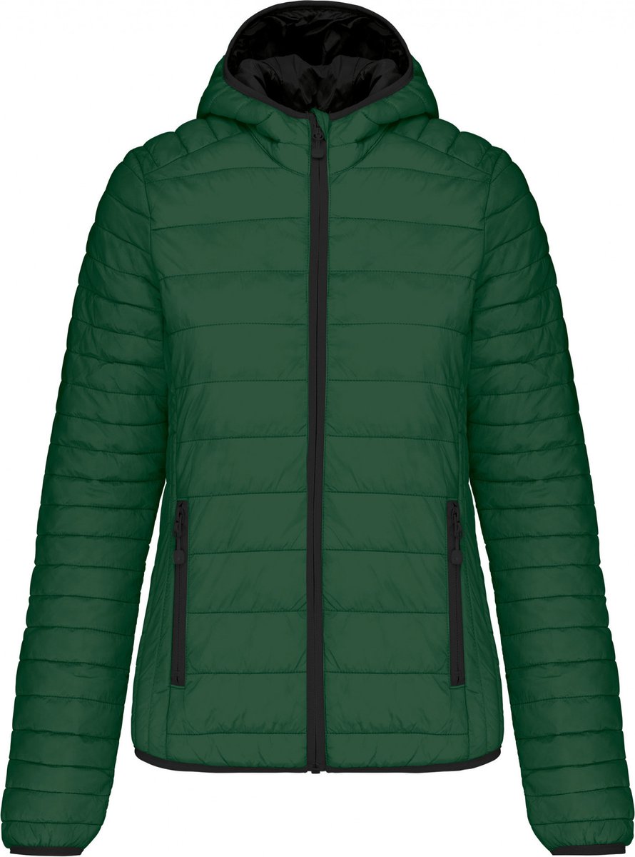Kariban Ladies’ lightweight hooded padded jacket K6111 Forest Groen