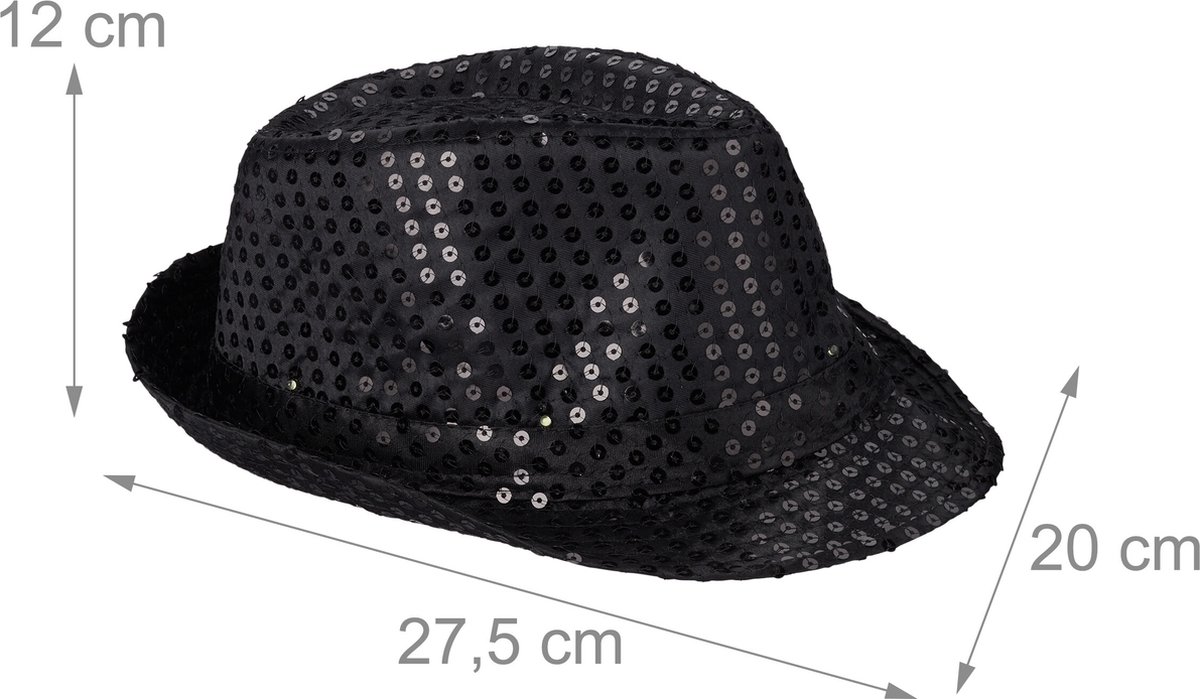 Chapeau à Paillettes Clignotantes LED – Pour Fête Du Nouvel An, Soirée – Couleurs Or, Argent, Noir – Accessoire De Fête Homme/femme - 3