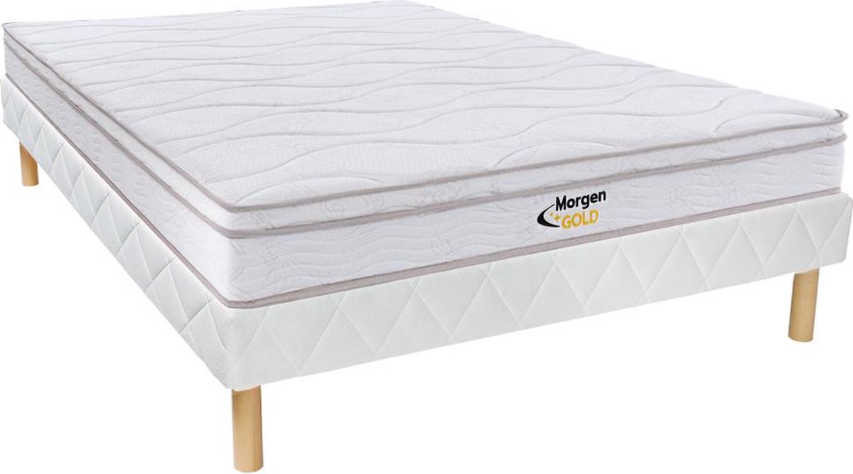Morgengold Set bedbodem + matras met veren 3 zones WOLKENTANZ van MORGENGOLD - 140 x 200 cm L 200 cm x H 30 cm x D 140 cm