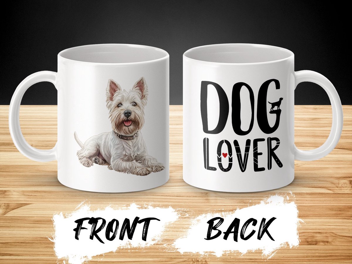 Mok West Highland Dog / hond - dog lover