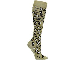 Supcare compressiekousen maat L (43-45) – green leopard – trendy compressie sokken – steunkousen – ademend – gezwollen, vermoeide en pijnlijke benen & voeten – spataderen - dagelijks gebruik – vliegreizen – zwangerschap – dames en heren