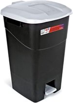 Afvalbak 60 Liter - Pedaalemmer 60 Liter - Afvalemmer 60 Liter - Zwart|Grijs