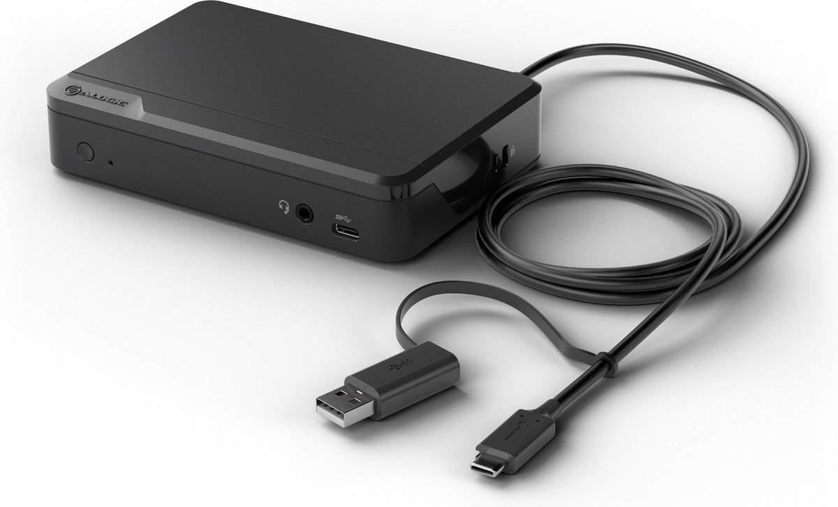 Image of Alogic Universal Twin HD Pro Docking Station - 12-in-1 Mini Dock DV3 - with 85W Power Delivery and USB-C & USB-A compatibility - Dual Display 1080p@60Hz