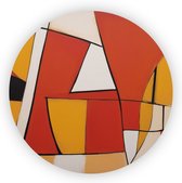Non-figuratieve kunst schilderij - Verbeeldingsrijk muurcirkels - Wandschaal Hal - Muurdecoratie modern - Acrylaat - Muur kunst - 60 x 60 cm 5mm