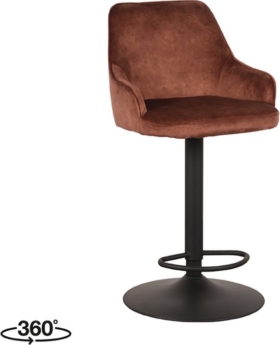 Tabouret de bar Fender LABEL51 - Oranje - Velours