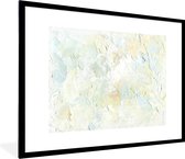 Photo dans le cadre - Cadre photo peinture à l'huile légère noir avec passe-partout blanc 80x60 cm - Affiche dans le cadre (Décoration murale salon / chambre)