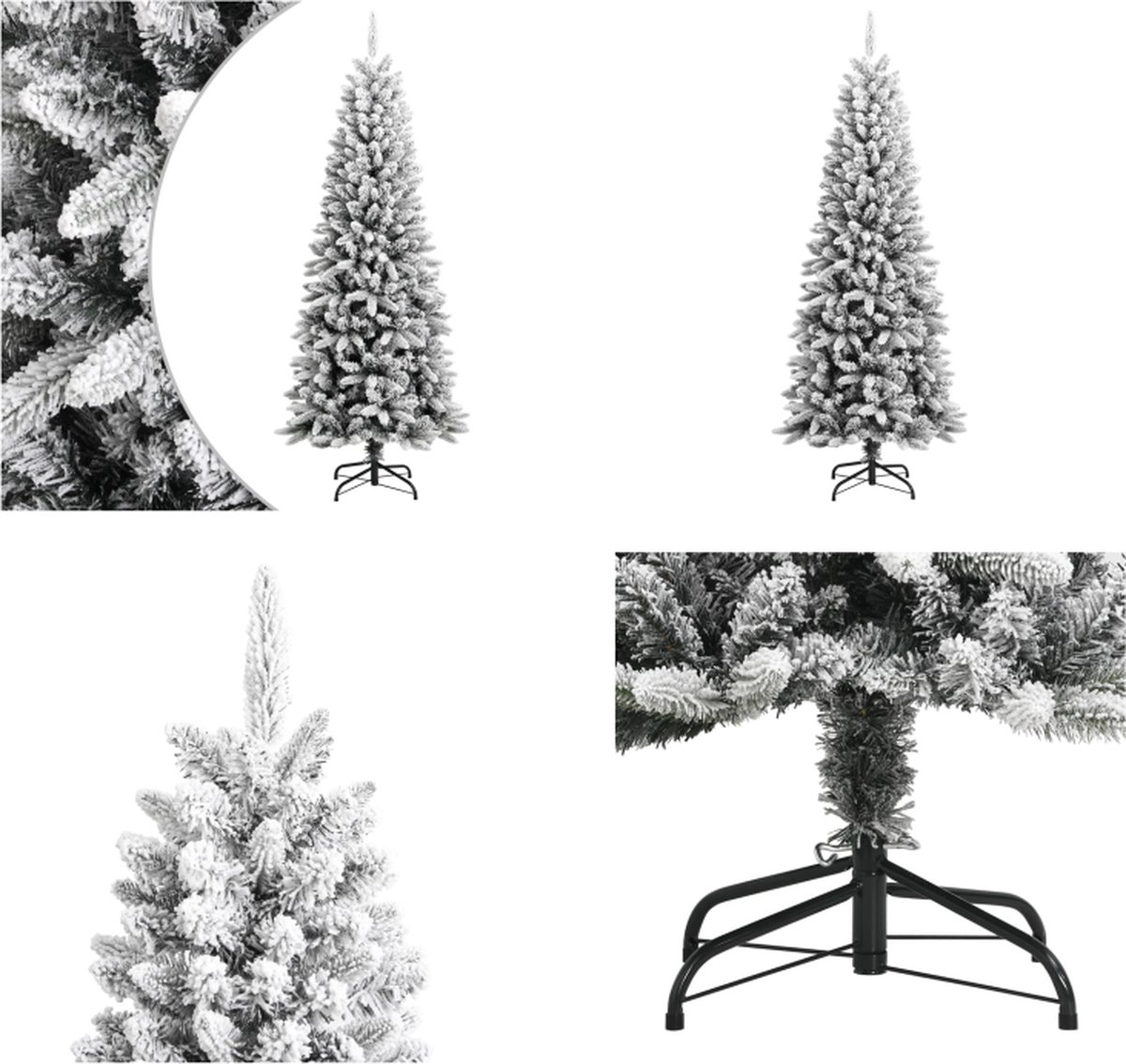 vidaXL Kunstkerstboom met sneeuw 180 cm PVC en PE - Kerstboom - Kerstbomen - Kunstkerstboom - Kunstboom