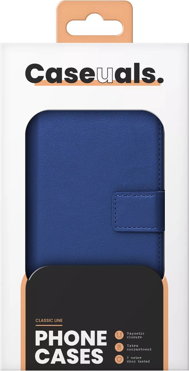 Caseuals - Genuine Leather Wallet Bookcase - Blue - for Samsung Galaxy A53 5G