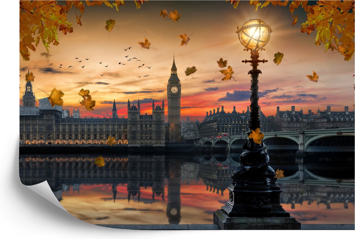 Fotobehang 270x180cm London Big Ben - vinyl - woonkamer-slaapkamer- kantoor