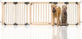 Bettacare Houten Flexibele Huisdierenbarrière met Meerdere Panelen Assortiment, Natuurlijk Hout, tot 216cm Breed (11 opties beschikbaar), Barrière voor Huisdieren Honden en Puppy's, Eenvoudige Installatie