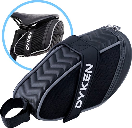 Dyken Saddle Bag Bicycle - Sacoche de vélo résistante à l'eau pour selle - 1,2 litre - Zwart