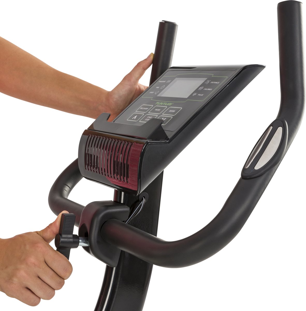 Afbeelding 3 van Tunturi Star Fit B100 Hometrainer - Fitnessfiets voor thuis met Ergometer - 16 weerstandsniveaus - 15 trainingsprogramma's - Hartslagsensoren - LCD-scherm