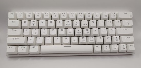 60% Mechanical Gaming Keyboard - RGB Verlichting - Wit Mechanisch Toetsenbord - White - ’merkloos’
