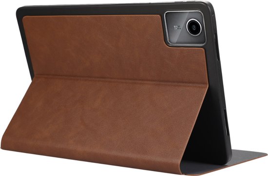 Case2go - Étui pour tablette adapté à Lenovo Tab M11 - Étui en cuir simple - Book Case - 11 pouces - Marron