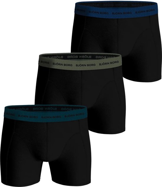 Bjorn Borg 3-pack heren boxershorts - Cotton Stretch - Spring Black - XXL - Zwart.