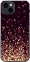 Geschikt voor iPhone 13 mini hoesje - Abstract - Glitter - Licht - Design - Siliconen Telefoonhoesje