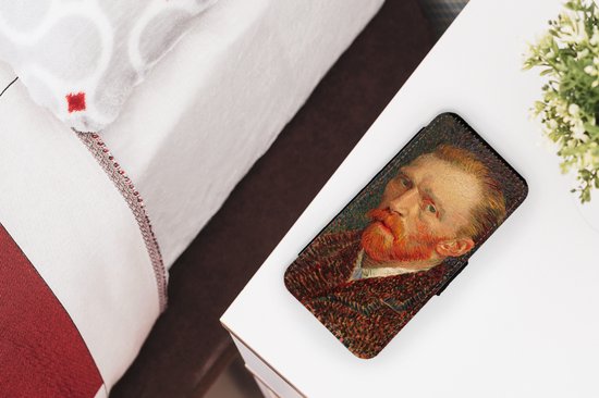 Telefoonhoesje Geschikt voor iPhone 11 Pro telefoonhoesje - Zelfportret - Vincent van Gogh - Met vakjes - Wallet case met magneetsluiting