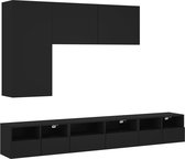 vidaXL-Tv-wandmeubelmeubelen-5-st-bewerkt-hout-zwart