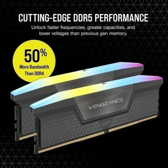 Corsair Vengeance RGB - Geheugen - DDR5 - 64 GB: 2 x 16 GB - 288