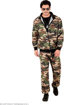 Widmann - Leger & Oorlog Kostuum - Militaire Bootcamp Retro Trainingspak Kostuum - Groen - Large - Carnavalskleding - Verkleedkleding