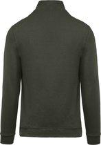 Sweatshirt Heren 4XL Kariban 1/4-ritskraag Lange mouw Dark Khaki 80% Katoen, 20% Polyester
