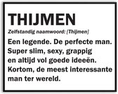 Thijmen Woordenboek Fotolijst met glas 30 x 40 cm - Prachtige kwaliteit - jarig - verjaardag - kado - Canvas - incl ophangsysteem - Poster - Grappig - cadeau