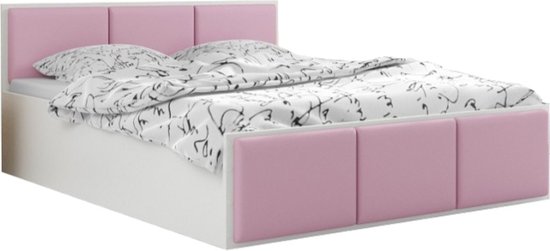 Bed Panamax 140x 200 cm incl matras Wit Roze