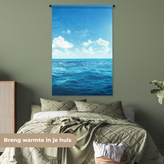 Tapisserie murale - Toile murale - Mer - Ciel - Soleil - 90x135 cm - Tapisserie murale