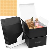 Belle Vous Coffrets Cadeaux Hobby Zwart (Pack de 10) - Dimensions de la Boîte L20 x L20 x H10 cm - Coffret Cadeaux de Présentation Facile à Assembler - Fêtes, Anniversaires, Mariages, Vacances